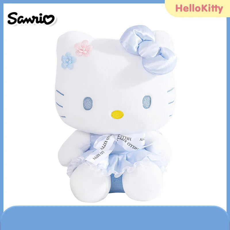 Sanrio Hello Kitty Anime Kuromi Melody Cartoon Cute Plush Stuffed Toys Soft Pillow Plushies Keyring Doll Birthday Gifts for Girl