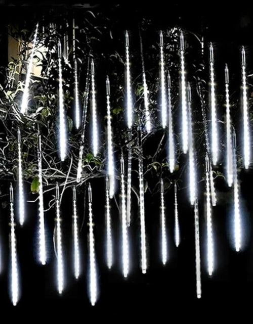 Load image into Gallery viewer, Outdoor Meteor Shower Christmas Lights 10 Tubes 192 Led Hanging String Lights for Garden Tree Holiday Party Decoation Lamp
