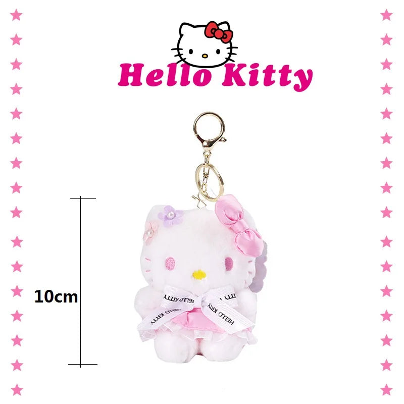 Sanrio Hello Kitty Anime Kuromi Melody Cartoon Cute Plush Stuffed Toys Soft Pillow Plushies Keyring Doll Birthday Gifts for Girl