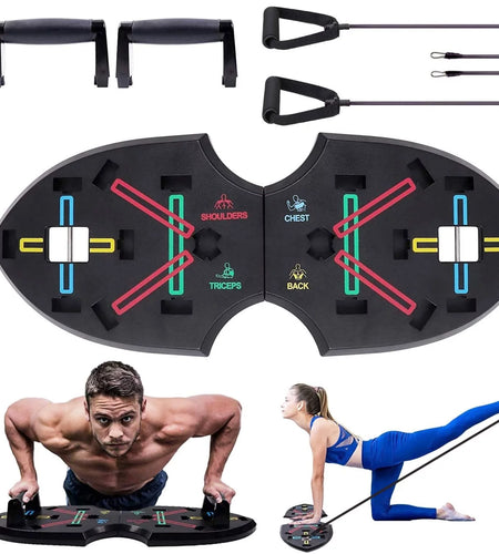 10 in 1 Push up Rack Board System Fitness Workout Train Gym Exercise