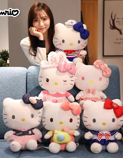 Load image into Gallery viewer, Sanrio Hello Kitty Anime Kuromi Melody Cartoon Cute Plush Stuffed Toys Soft Pillow Plushies Keyring Doll Birthday Gifts for Girl

