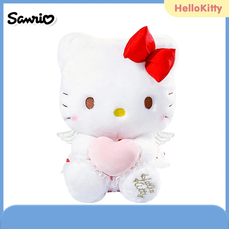Sanrio Hello Kitty Anime Kuromi Melody Cartoon Cute Plush Stuffed Toys Soft Pillow Plushies Keyring Doll Birthday Gifts for Girl