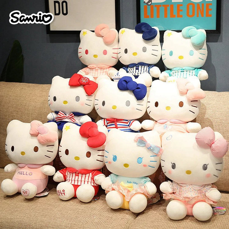 Sanrio Hello Kitty Anime Kuromi Melody Cartoon Cute Plush Stuffed Toys Soft Pillow Plushies Keyring Doll Birthday Gifts for Girl