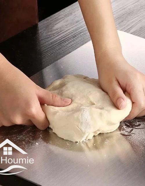 Load image into Gallery viewer, Stainless Steel Cutting Board Home Kitchen Rectangular Chopping Board Kneading Dough Cutting Dough and Fruit Vegetable Meat Tool
