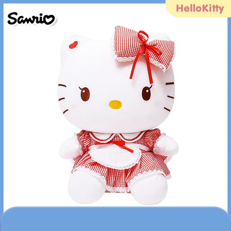 Sanrio Hello Kitty Anime Kuromi Melody Cartoon Cute Plush Stuffed Toys Soft Pillow Plushies Keyring Doll Birthday Gifts for Girl