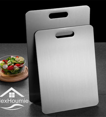 Stainless Steel Cutting Board Home Kitchen Rectangular Chopping Board Kneading Dough Cutting Dough and Fruit Vegetable Meat Tool
