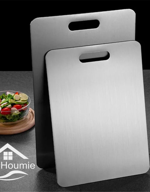 Load image into Gallery viewer, Stainless Steel Cutting Board Home Kitchen Rectangular Chopping Board Kneading Dough Cutting Dough and Fruit Vegetable Meat Tool
