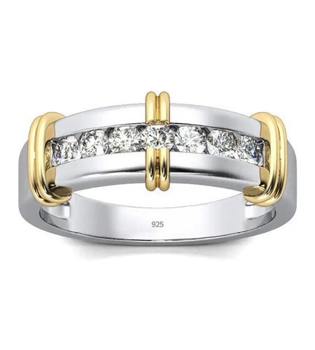 Real 925 Sterling Silver Moissanite Ring Women Wedding Promise Diamond Rings Designer Luxury Gold Plated Dubai Jewellery