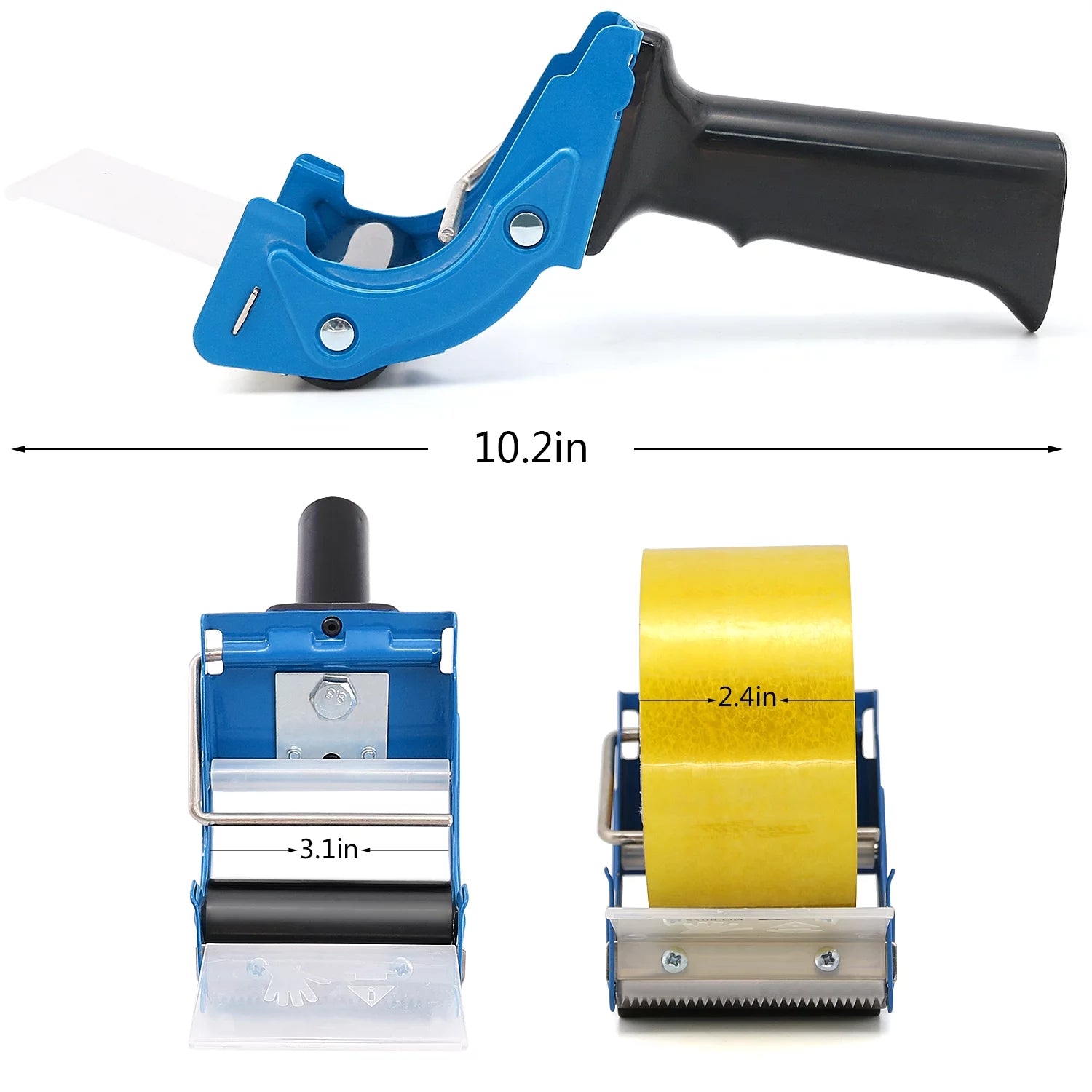 New Improved Design, Packaging Tape Dispenser with Quick Load Feature.