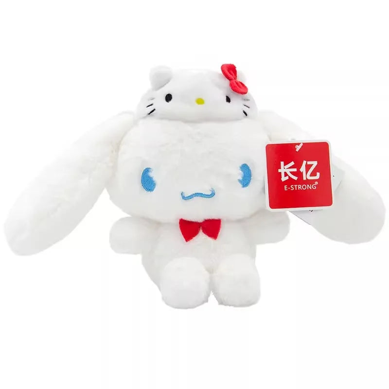 Sanrio Hello Kitty Anime Kuromi Melody Cartoon Cute Plush Stuffed Toys Soft Pillow Plushies Keyring Doll Birthday Gifts for Girl