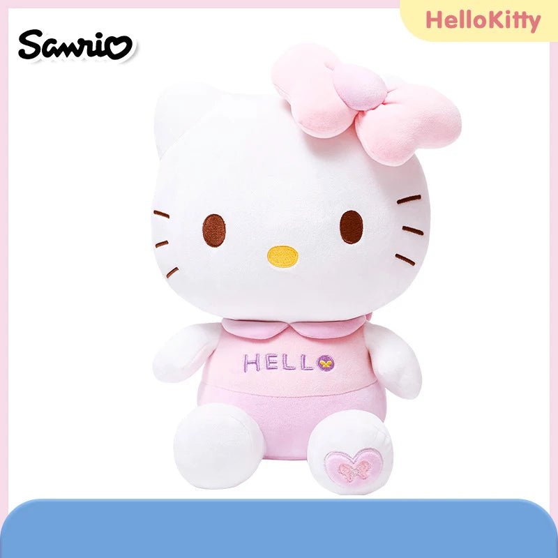 Sanrio Hello Kitty Anime Kuromi Melody Cartoon Cute Plush Stuffed Toys Soft Pillow Plushies Keyring Doll Birthday Gifts for Girl