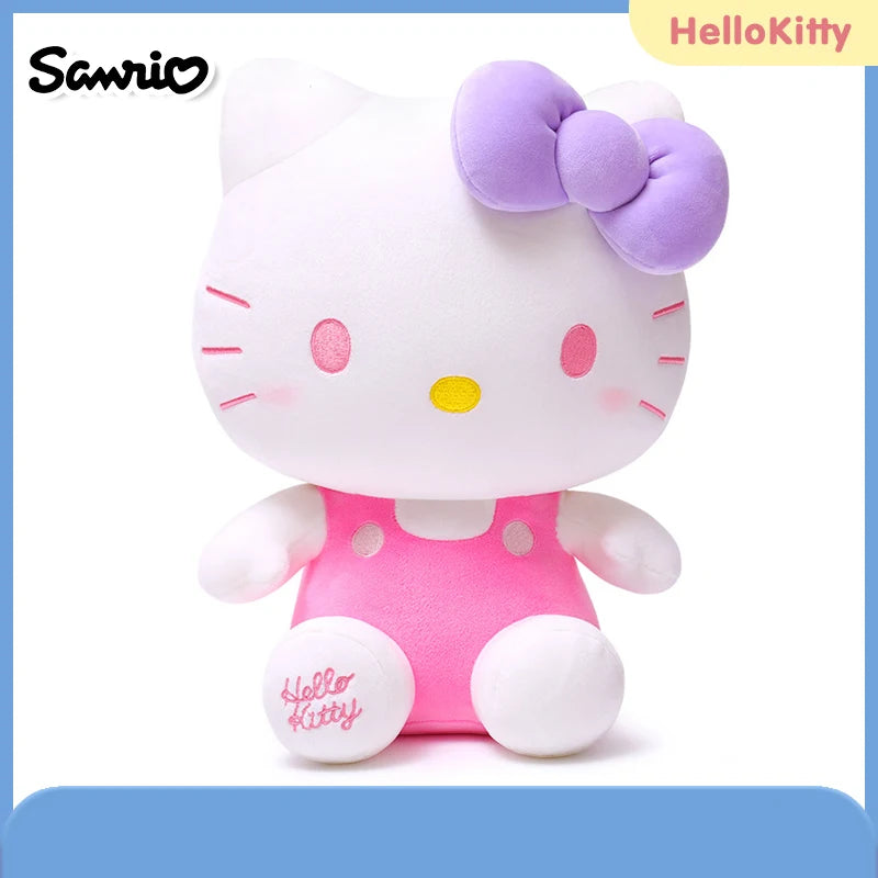 Sanrio Hello Kitty Anime Kuromi Melody Cartoon Cute Plush Stuffed Toys Soft Pillow Plushies Keyring Doll Birthday Gifts for Girl