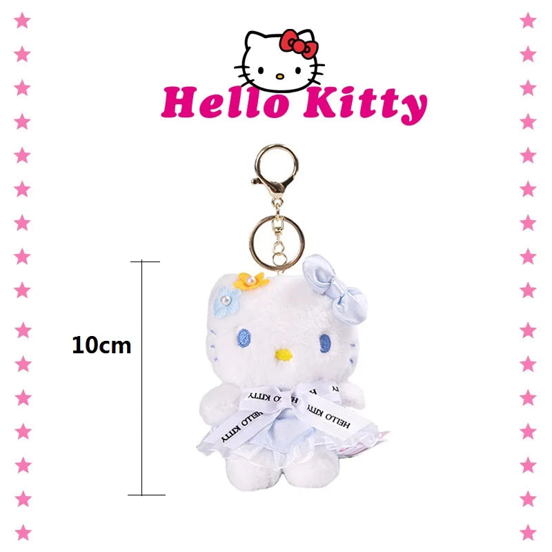 Sanrio Hello Kitty Anime Kuromi Melody Cartoon Cute Plush Stuffed Toys Soft Pillow Plushies Keyring Doll Birthday Gifts for Girl