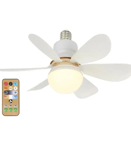 Ceiling Fan Light LED 30W E27 with Remote Control for Dimming, Suitable for Living Room, Study, Household Use, 85-265V