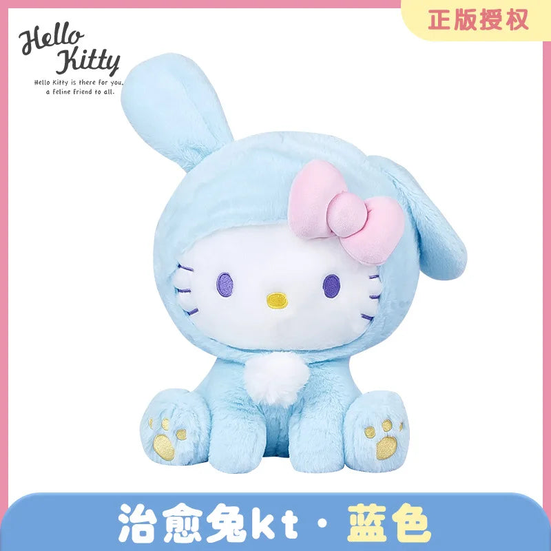 Sanrio Hello Kitty Anime Kuromi Melody Cartoon Cute Plush Stuffed Toys Soft Pillow Plushies Keyring Doll Birthday Gifts for Girl