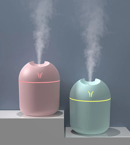 250Ml Car Air Humidifier Cool Mist Aroma Essential Oil Diffuser with LED Night Mini Air Purifier for Car Home Desktop