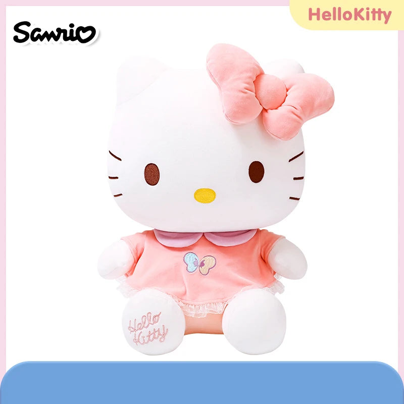 Sanrio Hello Kitty Anime Kuromi Melody Cartoon Cute Plush Stuffed Toys Soft Pillow Plushies Keyring Doll Birthday Gifts for Girl