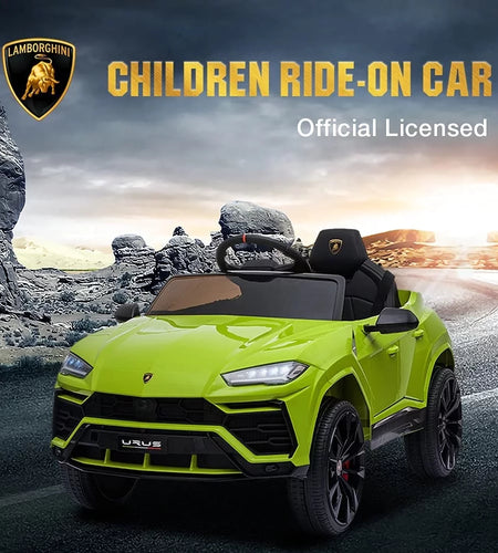 Lamborghini Urus 12V Electric Powered Ride on Car Toys for Girls Boys, White Kids Electric Vehicles Ride on Toys with Remote Control, Foot Pedal, MP3 Player and LED Headlights, CL61