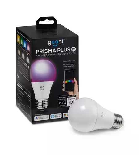 60-Watt Equivalent Prisma plus 800 A19 Dimmable and Tunable White LED Light Bulb Multicolor Wi-Fi Smart 2000-6500K