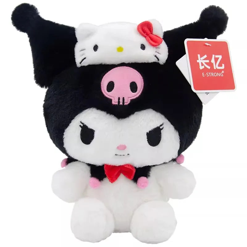 Sanrio Hello Kitty Anime Kuromi Melody Cartoon Cute Plush Stuffed Toys Soft Pillow Plushies Keyring Doll Birthday Gifts for Girl