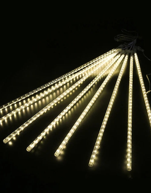 Load image into Gallery viewer, Outdoor Meteor Shower Christmas Lights 10 Tubes 192 Led Hanging String Lights for Garden Tree Holiday Party Decoation Lamp
