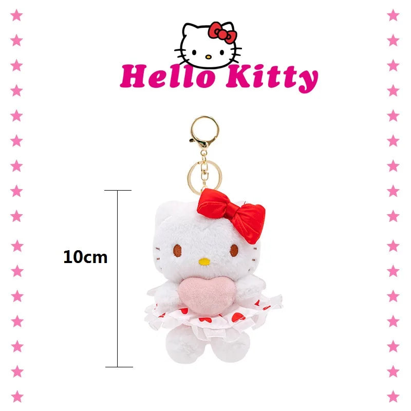 Sanrio Hello Kitty Anime Kuromi Melody Cartoon Cute Plush Stuffed Toys Soft Pillow Plushies Keyring Doll Birthday Gifts for Girl