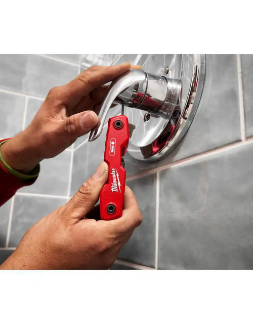 Load image into Gallery viewer, Folding SAE Hex Key (9-Piece) with Precision Screwdriver Set
