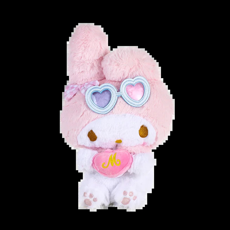 Sanrio Hello Kitty Anime Kuromi Melody Cartoon Cute Plush Stuffed Toys Soft Pillow Plushies Keyring Doll Birthday Gifts for Girl