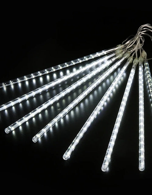 Load image into Gallery viewer, Outdoor Meteor Shower Christmas Lights 10 Tubes 192 Led Hanging String Lights for Garden Tree Holiday Party Decoation Lamp
