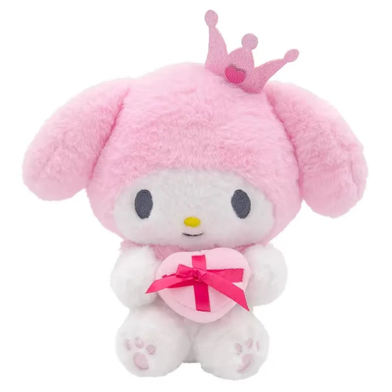 Sanrio Hello Kitty Anime Kuromi Melody Cartoon Cute Plush Stuffed Toys Soft Pillow Plushies Keyring Doll Birthday Gifts for Girl