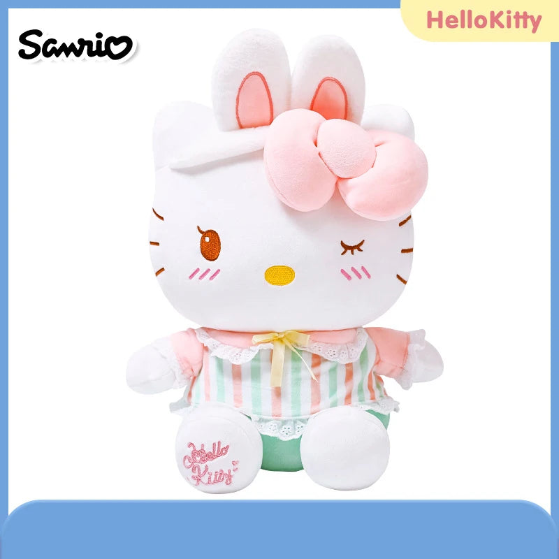 Sanrio Hello Kitty Anime Kuromi Melody Cartoon Cute Plush Stuffed Toys Soft Pillow Plushies Keyring Doll Birthday Gifts for Girl