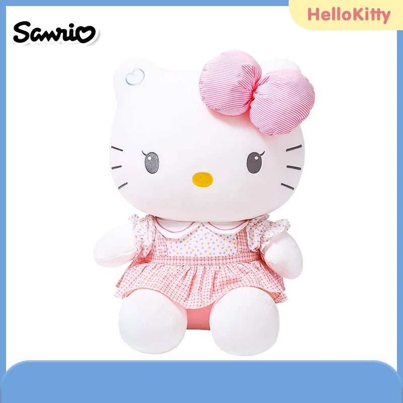 Sanrio Hello Kitty Anime Kuromi Melody Cartoon Cute Plush Stuffed Toys Soft Pillow Plushies Keyring Doll Birthday Gifts for Girl