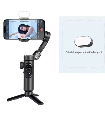 AOCHUAN 3-Axis Handheld Gimbal Stabilizer for Smartphone with Fill Light for Iphone Android Face Tracking Tiktok Vlog Smart XE