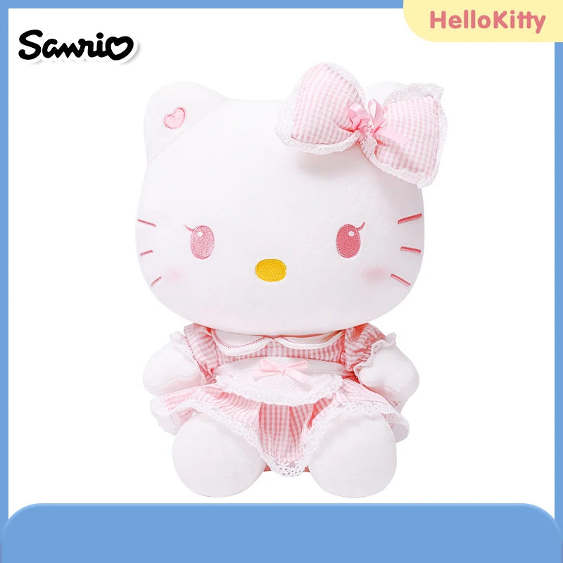 Sanrio Hello Kitty Anime Kuromi Melody Cartoon Cute Plush Stuffed Toys Soft Pillow Plushies Keyring Doll Birthday Gifts for Girl