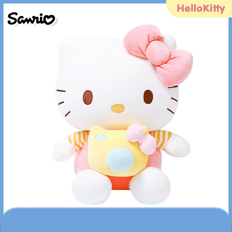 Sanrio Hello Kitty Anime Kuromi Melody Cartoon Cute Plush Stuffed Toys Soft Pillow Plushies Keyring Doll Birthday Gifts for Girl