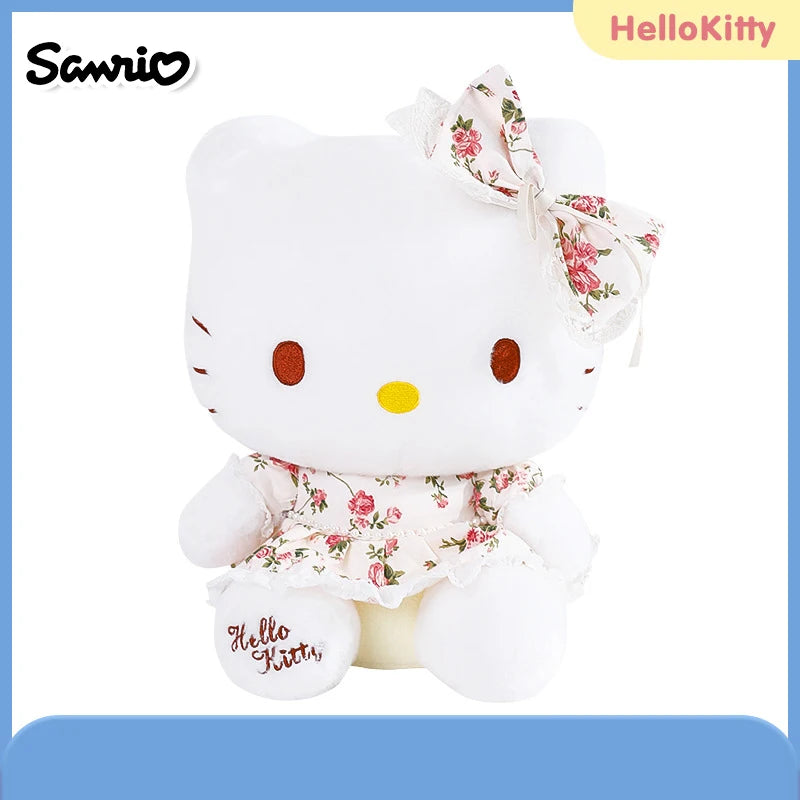Sanrio Hello Kitty Anime Kuromi Melody Cartoon Cute Plush Stuffed Toys Soft Pillow Plushies Keyring Doll Birthday Gifts for Girl