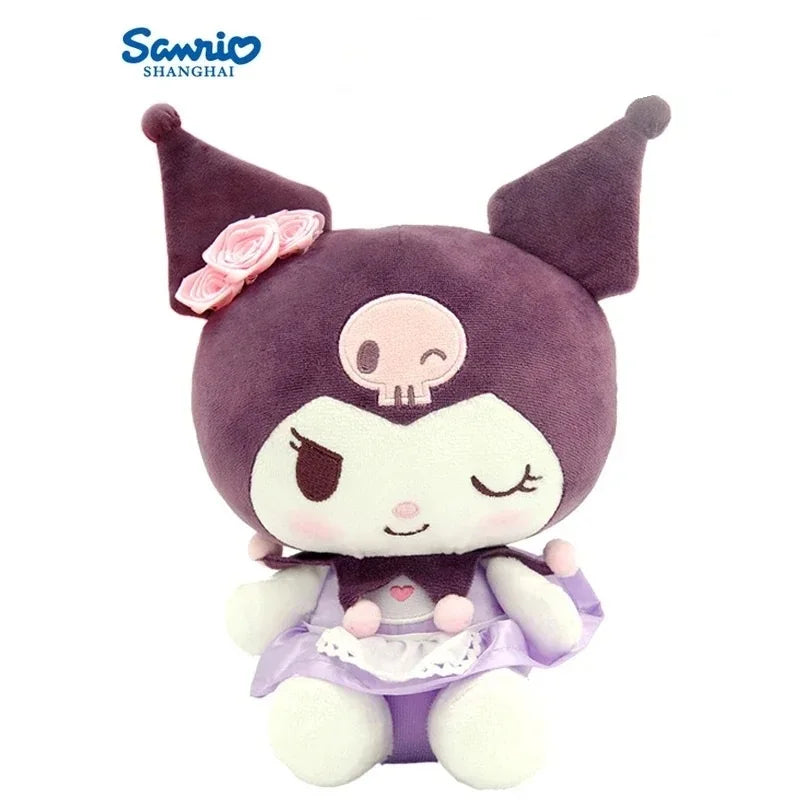 Sanrio Hello Kitty Anime Kuromi Melody Cartoon Cute Plush Stuffed Toys Soft Pillow Plushies Keyring Doll Birthday Gifts for Girl