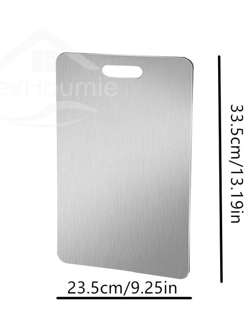 Load image into Gallery viewer, Stainless Steel Cutting Board Home Kitchen Rectangular Chopping Board Kneading Dough Cutting Dough and Fruit Vegetable Meat Tool
