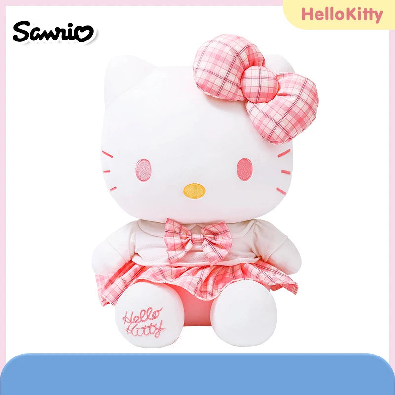 Sanrio Hello Kitty Anime Kuromi Melody Cartoon Cute Plush Stuffed Toys Soft Pillow Plushies Keyring Doll Birthday Gifts for Girl