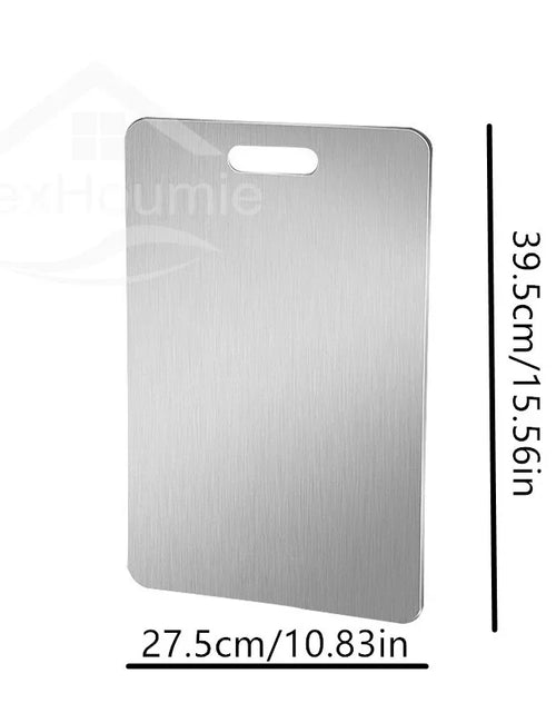 Load image into Gallery viewer, Stainless Steel Cutting Board Home Kitchen Rectangular Chopping Board Kneading Dough Cutting Dough and Fruit Vegetable Meat Tool
