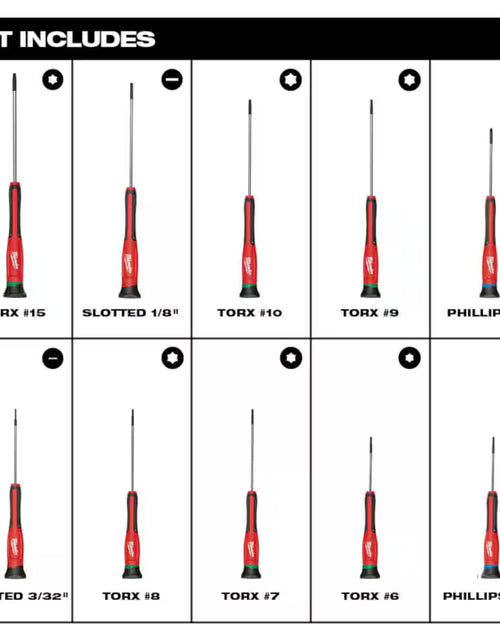 Load image into Gallery viewer, Folding SAE Hex Key (9-Piece) with Precision Screwdriver Set
