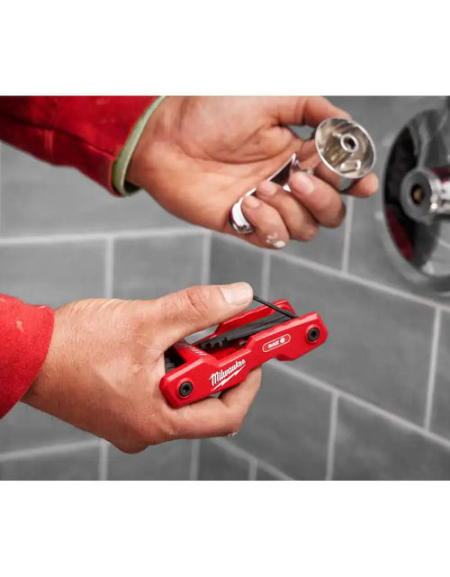 Load image into Gallery viewer, Folding SAE Hex Key (9-Piece) with Precision Screwdriver Set
