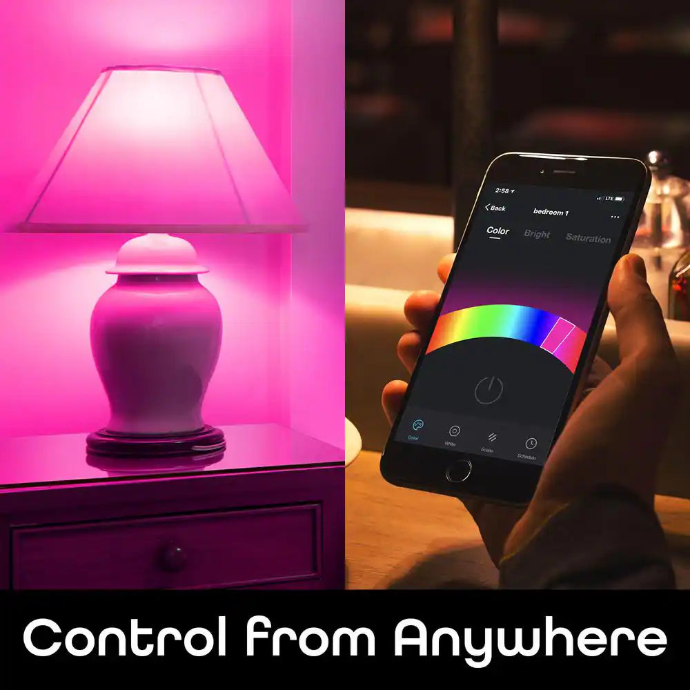 60-Watt Equivalent Prisma plus 800 A19 Dimmable and Tunable White LED Light Bulb Multicolor Wi-Fi Smart 2000-6500K