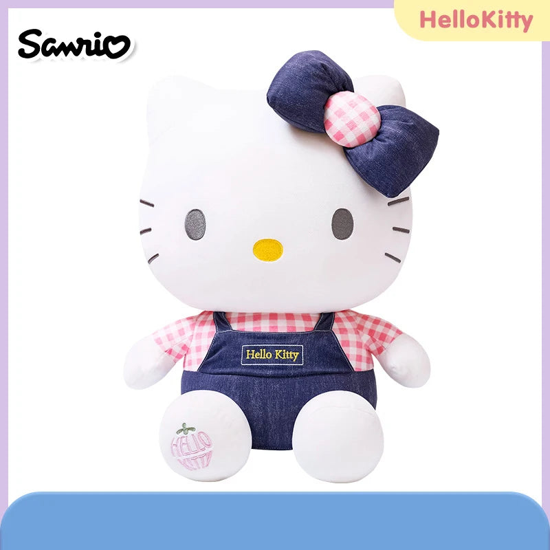 Sanrio Hello Kitty Anime Kuromi Melody Cartoon Cute Plush Stuffed Toys Soft Pillow Plushies Keyring Doll Birthday Gifts for Girl