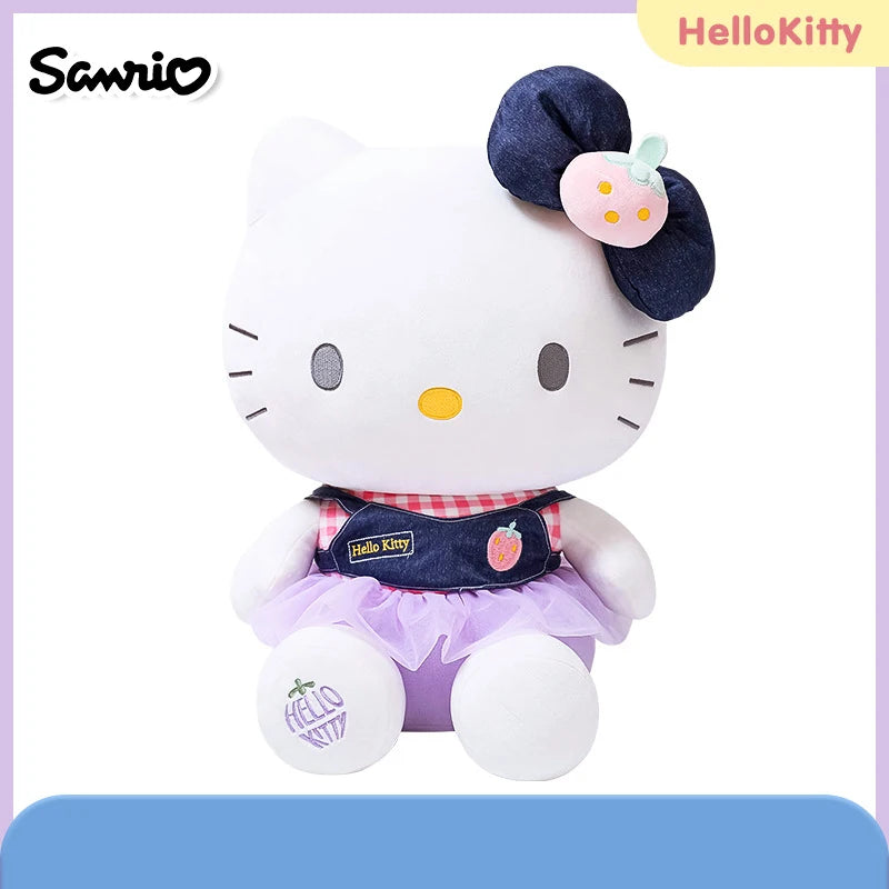 Sanrio Hello Kitty Anime Kuromi Melody Cartoon Cute Plush Stuffed Toys Soft Pillow Plushies Keyring Doll Birthday Gifts for Girl