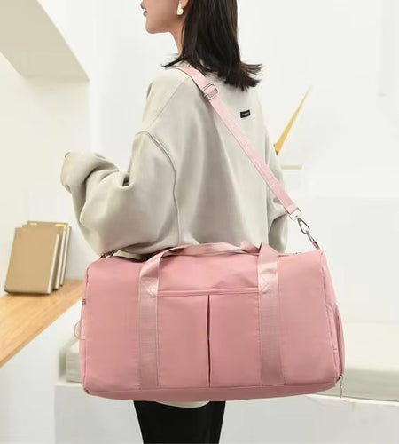 Travel Workout Fitness Sports Gym Bag Luggage with Wet Pocket Shoes Compartment Travel Yoga Sports Gym Duffel Bag for Men Women